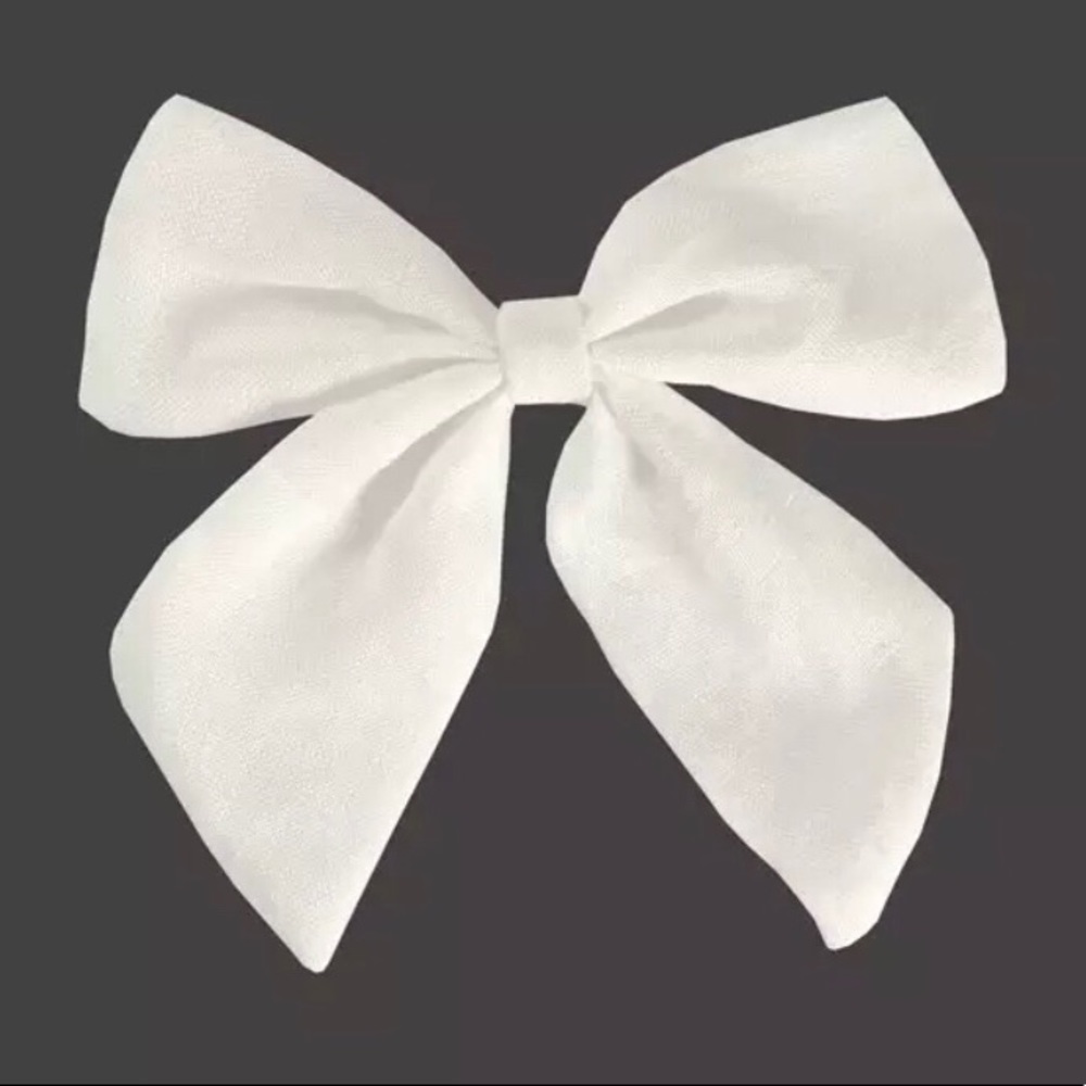 New Set of 4 Linen Bow Clips - Picture 5 of 8